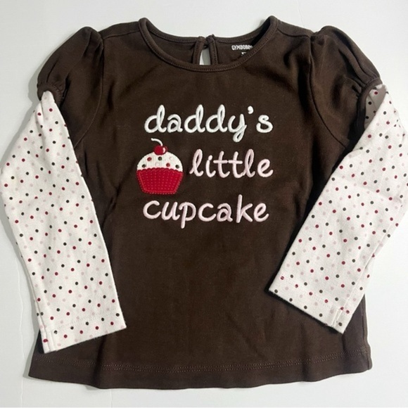 Gymboree • Brown Daddy’s Little Cupcake Long Sleeve Tee - Picture 1 of 3